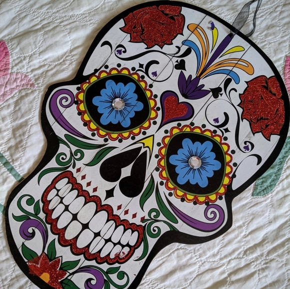 Other - 2/$10 New Sugar Skull Wooden Plaque/Sign